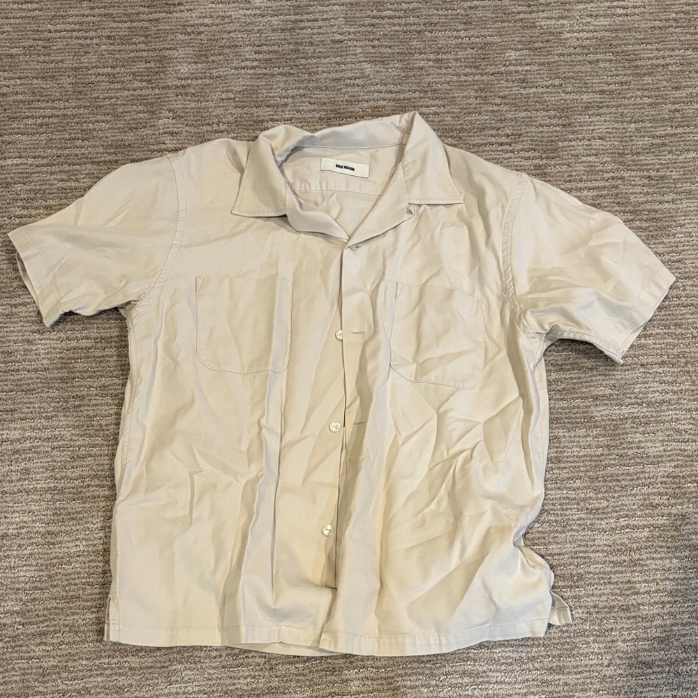 Buck Mason Cream Short Sleeve Shirt